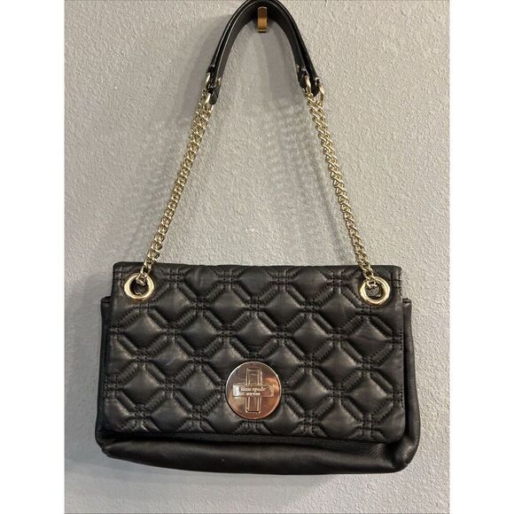KATE SPADE CYNTHIA ASTOR COURT BLACK PURSE HANDBAG SHOULDER‎ BAG - Picture 1 of 16